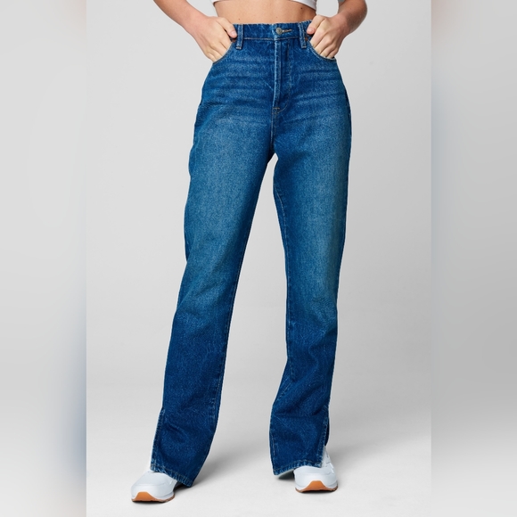 NWT BlankNYC Being Alive Wash Cooper Side Slit Long Slim Straight Leg Jeans 27 - Picture 7 of 11